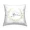 Stupell Industries Let's Stay Home Soft Green Botanical Wreath Throw Pillow, 18" x 18"